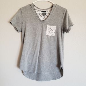 3/$21 - Lace Pocket Tee (Donated)